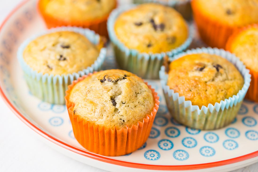 Bananenmuffins schnell und saftig vegetarisch casual cooking österreichischer food blog